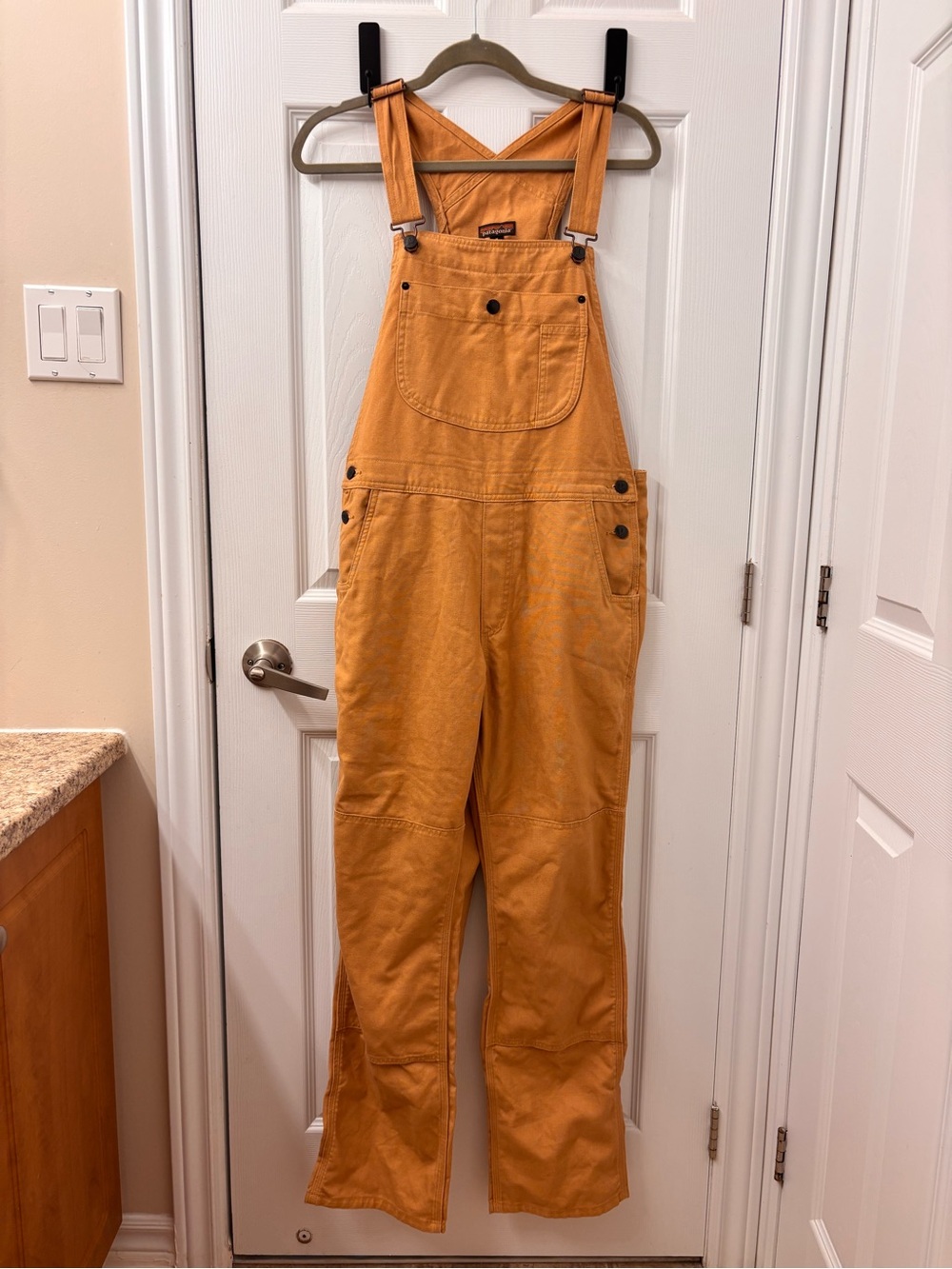 Patagonia Orange Cotton Overalls Jumper